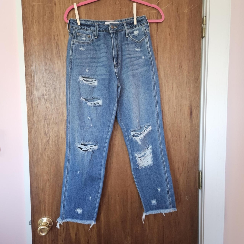 Size 1 Jelly Jeans distressed mom jeans